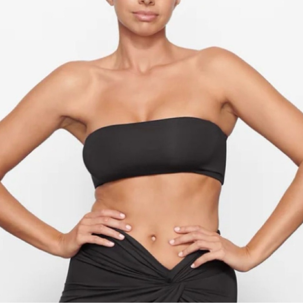 SKIMS NWT Onyx Signature Swim Bandeau Bikini Top Size 3X
